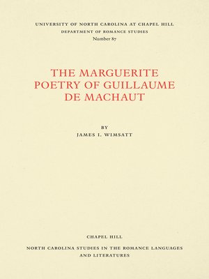 cover image of The Marguerite Poetry of Guillaume de Machaut